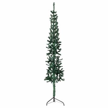 vidaXL Kunstkerstboom half met standaard smal 150 cm groen beschikbaar voor biedingen