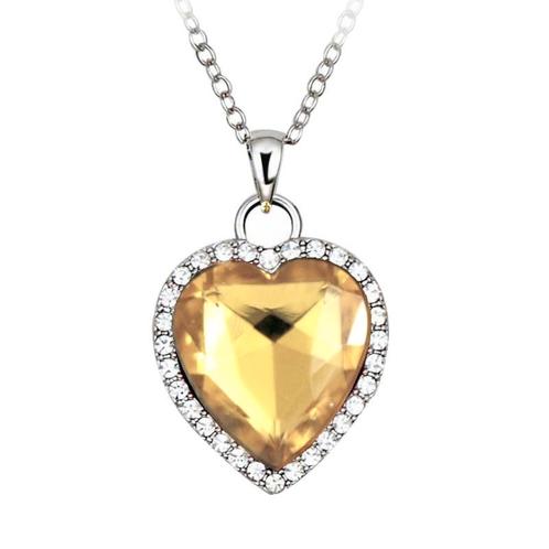 Fako Bijoux® - Ketting - Hart - Titanic - Geel, Sieraden, Tassen en Uiterlijk, Kettingen, Verzenden