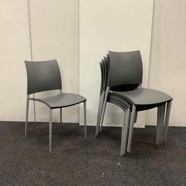 Desalto Sand complete set van 6 stuks design stoelen,  Pocci, Huis en Inrichting, Stoelen, Vijf, Zes of meer stoelen, Zwart, Gebruikt