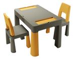 Teggi Graphite/Mustard Multifun 3-in-1 Tafel met Twee, Kinderen en Baby's, Kinderkamer | Tafels en Stoelen, Verzenden, Nieuw