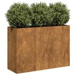 vidaXL Plantenbak roestig 120x40x80 cm weervast staal, Verzenden, Nieuw, Metaal