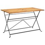 vidaXL Tuintafel inklapbaar 120x70x74 cm massief acaciahout, Verzenden, Nieuw, Hout