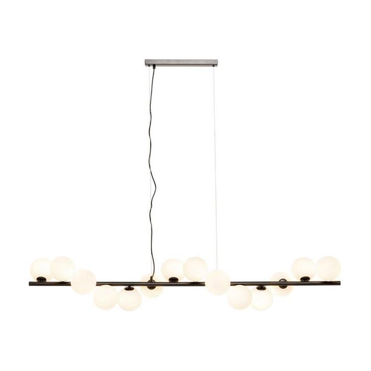*WOONWINKEL* Kare Design Scala Balls Milky Black Brede Hangl, Huis en Inrichting, Lampen | Hanglampen, Nieuw, Verzenden