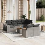 vidaXL 11-delige Loungeset met kussens poly rattan grijs, Tuin en Terras, Tuinsets en Loungesets, Verzenden, Nieuw, Rotan, Loungeset