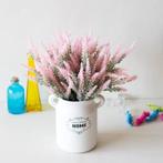 Kunst Boeket met Vaas - Lavendel Plastic Bloemen Luxe, Huis en Inrichting, Woonaccessoires | Kunstplanten en Kunstbloemen, Verzenden