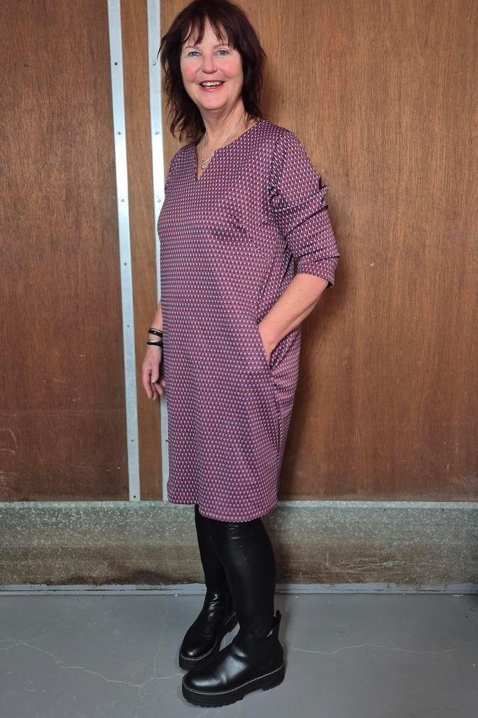 Ophilia jurk Yara jaquard Maat:, Kleding | Dames, Jurken, Overige kleuren, Nieuw, Verzenden