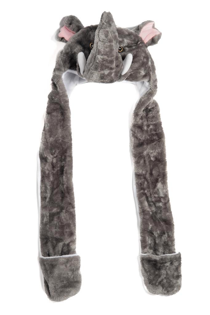 Muts Wanten Olifant Sjaalmuts met Oortjes Grijs Slurf Bontmu, Kinderen en Baby's, Kinderkleding | Mutsen, Sjaals en Handschoenen