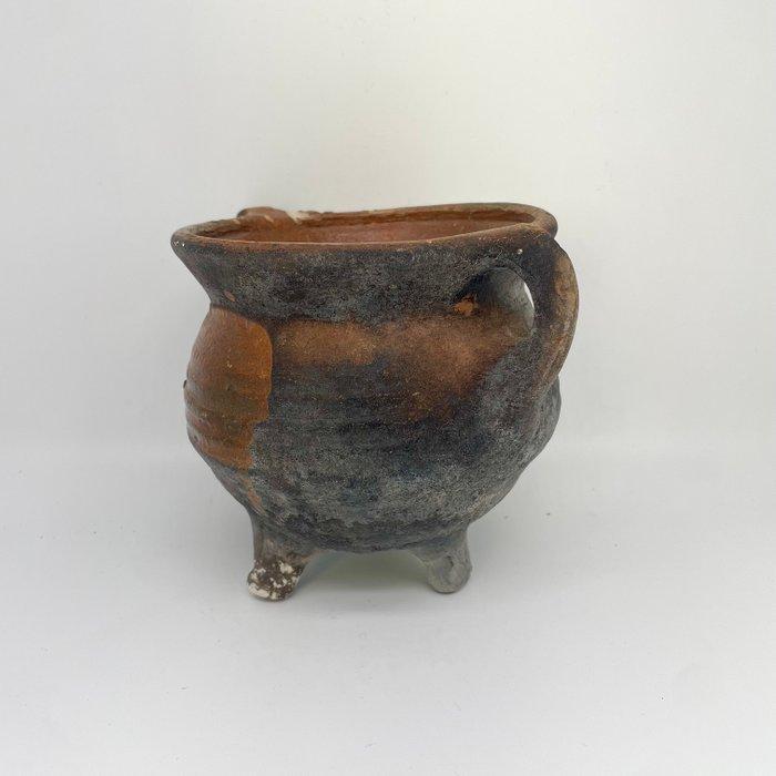 Pot - Aardewerk, Kookpot / (kook) graap roodbakkend, Antiek en Kunst, Antiek | Overige Antiek