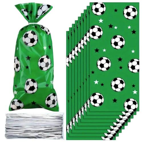 Fako Bijoux® - Uitzeelzakjes Voetbal Groen - 12.5x27.5cm -, Diversen, Cadeauverpakkingen, Verzenden