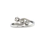 Witgouden vintage trigolie ring met diamant 14 krt, Sieraden, Tassen en Uiterlijk, Ringen, Ophalen of Verzenden, Nieuw