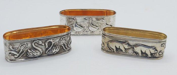Servetring (3) - .835 zilver - Servetring, Antiek en Kunst, Antiek | Goud en Zilver