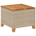 Tuintafel 45x45cm Beige - Retourdeal - 46% Korting!, Tuin en Terras, Ophalen of Verzenden, Nieuw, Vierkant, Wicker