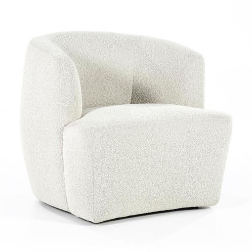 *WOONWINKEL* Eleonora Charlotte Ronde Fauteuil Beige Boucle, Huis en Inrichting, Fauteuils, Nieuw, Verzenden