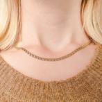 Gouden Prince of Wales collier | 45,5 cm (schakelketting), Ophalen of Verzenden, Gebruikt, Overige kleuren, Goud