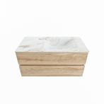 MONDIAZ VICA-DLUX 100cm badmeubel onderkast Washed Oak 2, Ophalen of Verzenden, Nieuw, Bad