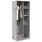 vidaXL Kledingkast 80x50x200 cm bewerkt hout betongrijs, Huis en Inrichting, Kasten | Kledingkasten, Verzenden, Nieuw