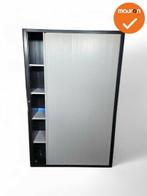 Roldeurkast - Basic - 195x127x45 - Zwart met grijze deur..., Werkplek, Ophalen of Verzenden, Gebruikt, Kast