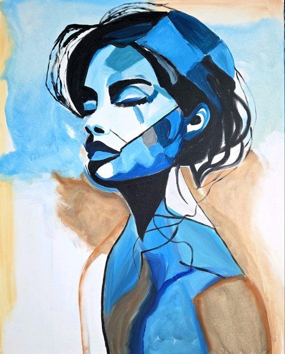 Mel Zyta - Blue XL, Antiek en Kunst, Kunst | Schilderijen | Modern