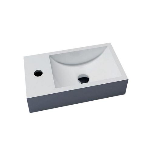 Fontein Sanilux Recto 40x22x10 cm Solid Surface (Kraangat, Doe-het-zelf en Verbouw, Sanitair, Overige typen, Nieuw, Ophalen of Verzenden