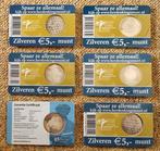 Nederland. 5 Euro 2005/2007 (6 coincards) (Zonder, Postzegels en Munten, Munten | Europa | Euromunten