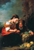 Kunstdruk B.E. Murillo - Die kleine Obsthändlerin 48x69cm, Verzenden, Nieuw
