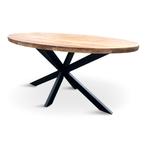 Combi deal Ovale mango eettafel + salontafel BODEMPRIJS !!!, 50 tot 100 cm, Nieuw, Overige materialen, Industrieel