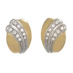 Oorbellen - 18 karaat Geel goud, Witgoud - 0.45ct. tw., Sieraden, Tassen en Uiterlijk, Oorbellen, Nieuw