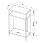 [en.casa] Console tafel Kumlinge metaal 85x55x30 cm wit, Nieuw, Verzenden
