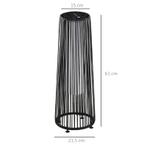 TRUUSK Solar Tuinlamp - Rotan Look - Zwart - 8 Uur Brandduur, Tuin en Terras, Verzenden, Nieuw