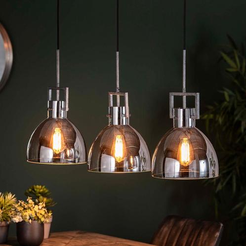 *WOONWINKEL* Industriele Hanglamp Met Chroom, Huis en Inrichting, Lampen | Hanglampen, Nieuw, Verzenden