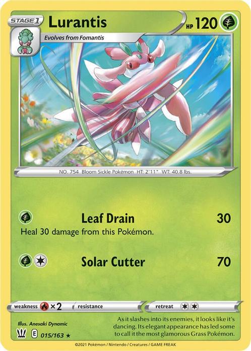 Lurantis 015/163 Battle Styles, Hobby en Vrije tijd, Verzamelkaartspellen | Pokémon, Losse kaart, Nieuw, Foil, Ophalen of Verzenden