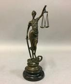 Beeldje - Bronzen beeld vrouwe justitia - exacte