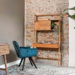 Retro Large Bureau van Acaciahout | Nu voor €149,-, Ophalen of Verzenden, Nieuw, Bureau