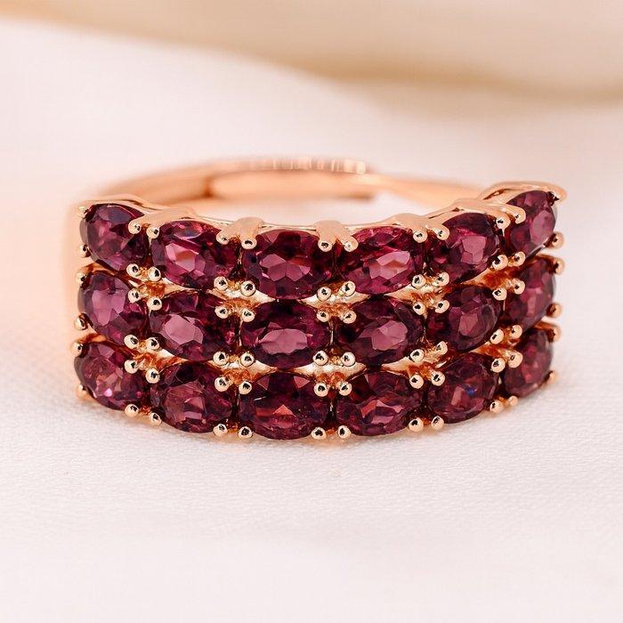 Zonder minimumprijs - Ring Verguld Granaat - 18kt goud, Sieraden, Tassen en Uiterlijk, Ringen