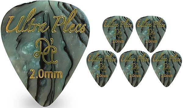 DAndrea Ultra Plecs Abalone plectrum 2.00 mm 6-pack, Muziek en Instrumenten, Instrumenten | Toebehoren, Elektrische gitaar, Nieuw