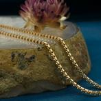Gouden Venetiaanse schakel ketting | 52,5 cm (veerring), Sieraden, Tassen en Uiterlijk, Kettingen, Ophalen of Verzenden, Gebruikt