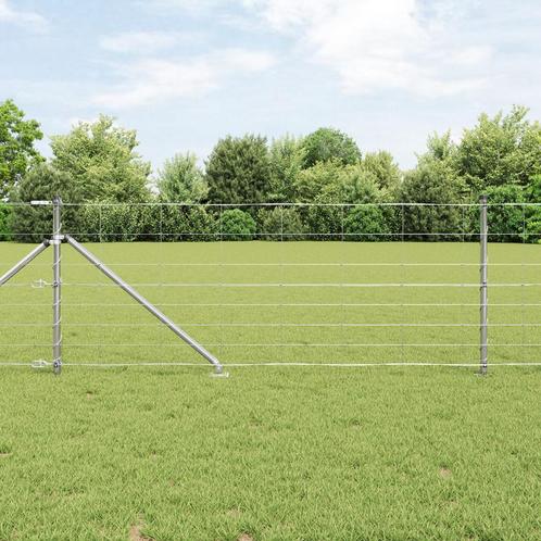 vidaXL Weidehek 0,8 x 50 m van gegalvaniseerd staal, Tuin en Terras, Schuttingen, Nieuw, IJzer, Verzenden