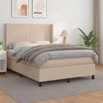 vidaXL Boxspring met matras kunstleer cappuccinokleurig, Overige materialen, Bruin, Verzenden, Nieuw