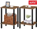 Hoppa! TB01BB035 Bijzettafel Bruin 38x30x55cm van 15 voor 13, Huis en Inrichting, Tafels | Bijzettafels, 45 tot 60 cm, Minder dan 55 cm