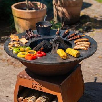 BBQ Plancha Grill Brasero Vuurschaal Cortenstaal beschikbaar voor biedingen