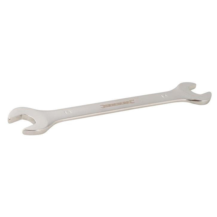 Silverline Dubbelzijdige steeksleutel - 14/15 mm - gehard..., Doe-het-zelf en Verbouw, Gereedschap | Handgereedschap, Nieuw, Ophalen of Verzenden