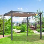 TRUUSK Pergola Paviljoen Terrasoverkapping Met Schuifdak Tui, Tuin en Terras, Verzenden, Nieuw