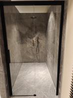 Douchedeur schuifwand 120cm mat zwart - 27 PKW, Ophalen, Nieuw, Glas, Douche