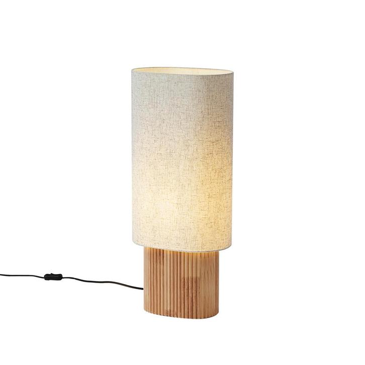 Japandi vloerlamp hout met linnen kap 70cm - Lamel, Huis en Inrichting, Lampen | Vloerlampen, Nieuw, Overige materialen, 100 tot 150 cm