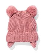 HEMA Baby muts met oorwarmers gebreid roze, Verzenden, Nieuw