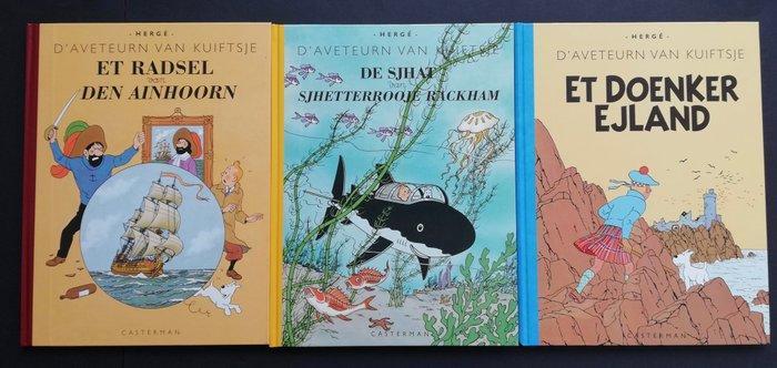 Tintin T7 + 11 + 12 - 3 Albums en dialecte Oostendais - 3x C, Boeken, Stripboeken