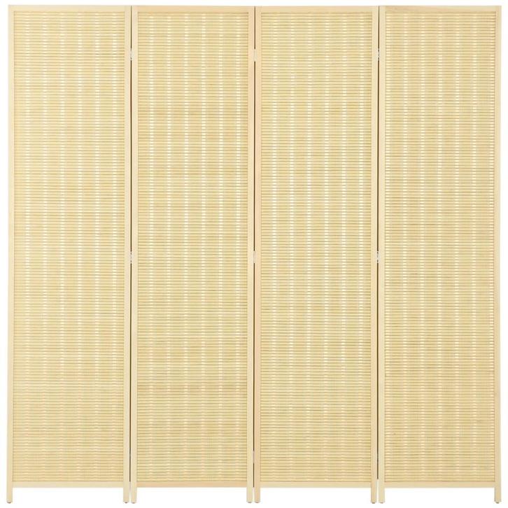 TRUUSK Kamerscherm van Bamboe 180 x 180 cm - Opvouwbaar en P, Huis en Inrichting, Stoffering | Behang, Verzenden
