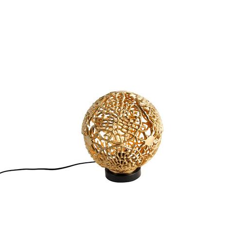Art deco tafellamp goud met zwart - Maro, Huis en Inrichting, Lampen | Tafellampen, Nieuw, Minder dan 50 cm