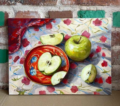 Merie Khys (XX-XXI) - Bright colors. Apples, Antiek en Kunst, Kunst | Designobjecten