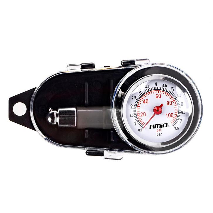 Bandenspanningsmeter - drukmeter Metaal - 7,5 bar, Auto diversen, Auto-accessoires, Nieuw, Verzenden